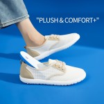 THATXUAOV Women's Breathable Mesh Tennis Shoes - Lightweight Low Top Lace-Up Canvas White Sneakers for Casual Walking, Sports, and Everyday Comfort