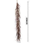 60" Pip Berry Garland - Artificial Spring and Summer Decorative Garland with Burgundy Berries, Perfect for Front Door, Mantel, Centerpiece and Table Display Seasonal Décor