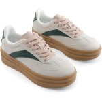 DREAM PAIRS Women's Platform Sneakers Walking Val Tennis Lace-Up Comfortable Casual Fashion Sneakers Shoes.
