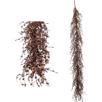 60" Pip Berry Garland - Artificial Spring and Summer Decorative Garland with Burgundy Berries, Perfect for Front Door, Mantel, Centerpiece and Table Display Seasonal Décor