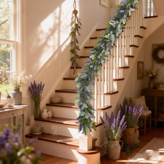 idyllic 6ft Lavender Bunny Ear Vine Garland Artificial Flower Decor for Front Door Window Porch Mantel Stair All Year Indoor Outdoor Home Decor idyllic 6ft Lavender Bunny Ear Vine Garland Artificial Flower Decor for Front Door Window Porch Mantel Stair All Year Indoor Outdoor Home Decor