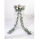 DuHouse 6Ft Artificial Lambs Ear Garland Flocked Leaves Plastic Vines for Wedding Bedroom Courtyard Easter Christmas Decoration