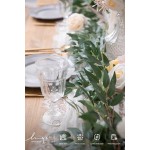 Ling's Moment Italian Ruscus Greenery, 5.9ft Artificial Silk Willow Leaf Garland, Fake Wispy Rustic Vine Stem Swag for Table Centerpieces Wedding Arch Decor, Dark Green