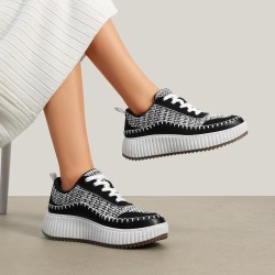 DREAM PAIRS Women Chunky City Tweed Comfortable Casual Platform Fashion Sneaker DREAM PAIRS Women Chunky City Tweed Comfortable Casual Platform Fashion Sneaker