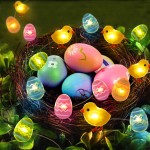 50 LED Egg Easter Lights for Easter Decorations, Battery Operated Easter String Lights for Easter Garland Spring Wreath Decor, Mini Lighted Eggs for Home Classroom Hunt Party Mantle Decor