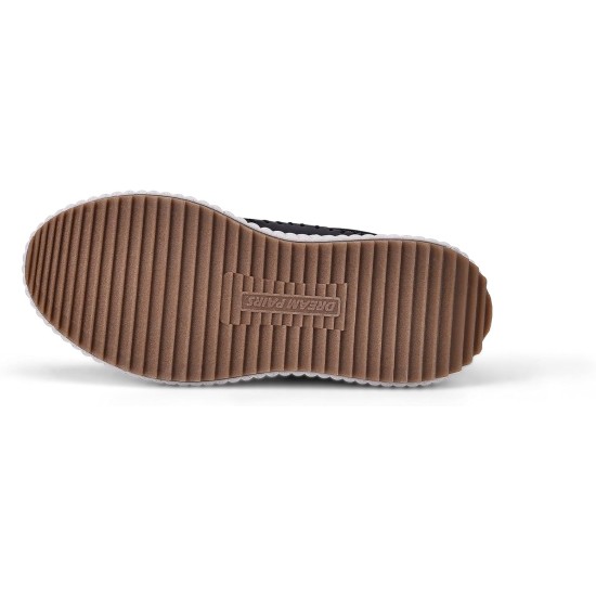 DREAM PAIRS Women Chunky City Tweed Comfortable Casual Platform Fashion Sneaker