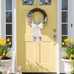 Easter Wreath Sash for Front Door, 2PCS He is Risen Purple Wreath Sash Monogram, Easter Yard Porch Garland Decor for Porch Indoor Outdoor Home Garland Yard (55.9 * 4.7 Inch)