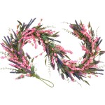 idyllic Purple Lavender Garland – 6ft Artificial Flower Vine for Summer Wreaths, Home Decor Wedding Parties Spring Garland for Indoor/Outdoor Use
