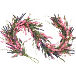 idyllic Purple Lavender Garland – 6ft Artificial Flower Vine for Summer Wreaths, Home Decor Wedding Parties Spring Garland for Indoor/Outdoor Use