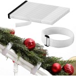 SATINIOR 50 Pcs 12inch Garland Ties Decorative Reusable and Flexible Banister Ties for Garland Wreath Light Banisters Home Stairways Railings Decoration(White)