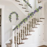 Briful Lavender Spring Floral Garland for Mantle Front Door Decor, 5.17ft Artificial Flowers Garlands for Porch Fireplace,Centerpieces Table Indoor Outdoor Decorations