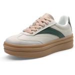 DREAM PAIRS Women's Platform Sneakers Walking Val Tennis Lace-Up Comfortable Casual Fashion Sneakers Shoes.