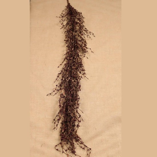 60" Pip Berry Garland - Artificial Spring and Summer Decorative Garland with Burgundy Berries, Perfect for Front Door, Mantel, Centerpiece and Table Display Seasonal Décor