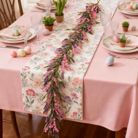 idyllic Purple Lavender Garland – 6ft Artificial Flower Vine for Summer Wreaths, Home Decor Wedding Parties Spring Garland for Indoor/Outdoor Use