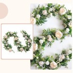 idyllic 6ft Spring White Peony Climbing Vine Decoration Artificial Floral Garland for Front Door Window Porch Mantel Staircase Table Runner Wedding Indoor Outdoor Home Decor idyllic 6ft Spring White Peony Climbing Vine Decoration Artificial Floral Garland for Front Door Window Porch Mantel Staircase Table Runner Wedding Indoor Outdoor Home Decor