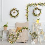 Noverlife 6FT Easter Garland, Easter Egg Garland for Mantle Spring Garland for Easter Decorations, Artificial Spring Garland for Easter Banner Fireplace Party Door Decor Pip Berry Garland for Home