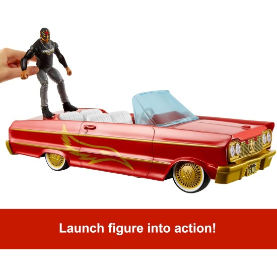 Mattel WWE Action Figure & Toy Vehicle Set, Rey Mysterio Main Event Figure & Lucha Low Rider Car with Launching Action & Hydraulics (Amazon Exclusive) Mattel WWE Action Figure & Toy Vehicle Set, Rey Mysterio Main Event Figure & Lucha Low Rider Car with Launching Action & Hydraulics (Amazon Exclusive)