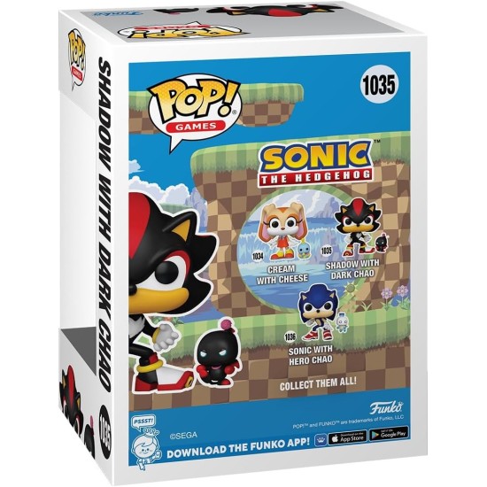 Funko Pop! & Buddy: Sonic The Hedgehog - Shadow The Hedgehog with Dark Chao - Collectable Vinyl Figure - Gift Idea - Official Merchandise - for Kids & Adults - Video Games Fans