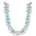 Easter Garland Decorations 7ft/2.1m Spring Rag Tie Hanging Banner Pastel Egg Yellow Chick Bunny Fabric Swag Shabby Chic Bunting for Easter Tree Fireplace Mantel Wreath Front Door Wall Home Decors