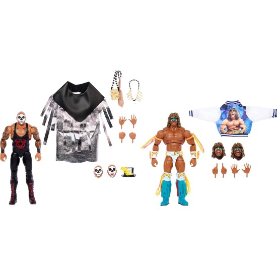 Mattel WWE Ultimate Edition Action Figure 2-Pack, Greatest Grudges '92 Collectible Set with Ultimate Warrior & Papa Shango 6-inch Superstars & Accessories Mattel WWE Ultimate Edition Action Figure 2-Pack, Greatest Grudges '92 Collectible Set with Ultimate Warrior & Papa Shango 6-inch Superstars & Accessories