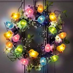 50 LED Egg Easter Lights for Easter Decorations, Battery Operated Easter String Lights for Easter Garland Spring Wreath Decor, Mini Lighted Eggs for Home Classroom Hunt Party Mantle Decor