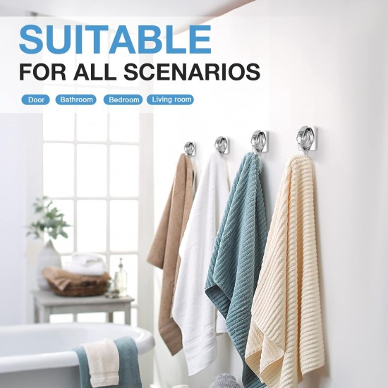 Wreath Hanger, ABS Plastic and TPU Rubber, Easy to Install and Remove, No Hole Punched, Gun-Black Plated Polished Super Suction for Garland Decoration, 2 Pack