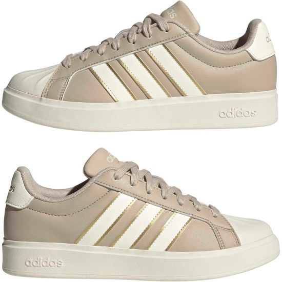 adidas Womens Streettalk Lace Up Sneakers Shoes Casual - White