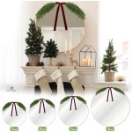 2.6ft Christmas Mirror Garland Artificial Norfolk Pine Swag for Mirror with Velvet Bow Faux Greenery Garlands Christmas Wreath for Xmas Home Door Mailbox Indoor Fireplace Decor(Burgundy Red) 2.6ft Christmas Mirror Garland Artificial Norfolk Pine Swag for Mirror with Velvet Bow Faux Greenery Garlands Christmas Wreath for Xmas Home Door Mailbox Indoor Fireplace Decor(Burgundy Red)