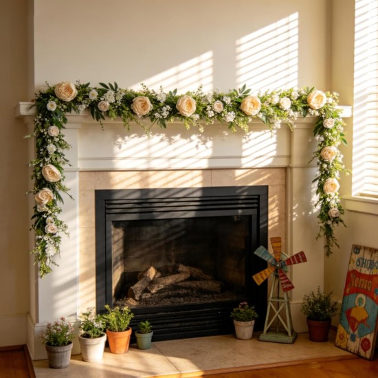 idyllic 6ft Spring White Peony Climbing Vine Decoration Artificial Floral Garland for Front Door Window Porch Mantel Staircase Table Runner Wedding Indoor Outdoor Home Decor idyllic 6ft Spring White Peony Climbing Vine Decoration Artificial Floral Garland for Front Door Window Porch Mantel Staircase Table Runner Wedding Indoor Outdoor Home Decor