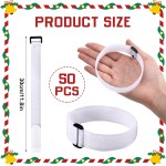 SATINIOR 50 Pcs 12inch Garland Ties Decorative Reusable and Flexible Banister Ties for Garland Wreath Light Banisters Home Stairways Railings Decoration(White)