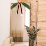 2.6ft Christmas Mirror Garland Artificial Norfolk Pine Swag for Mirror with Velvet Bow Faux Greenery Garlands Christmas Wreath for Xmas Home Door Mailbox Indoor Fireplace Decor(Burgundy Red) 2.6ft Christmas Mirror Garland Artificial Norfolk Pine Swag for Mirror with Velvet Bow Faux Greenery Garlands Christmas Wreath for Xmas Home Door Mailbox Indoor Fireplace Decor(Burgundy Red)