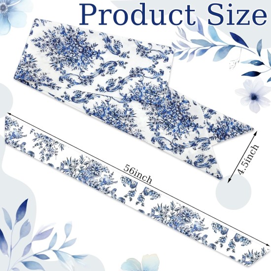 XunYee 6 Pcs Wreath Sash for Front Door Blue and White Wreath Sash for Embroidery Monogram Garland Decor Accessories Wedding 4th of July Party Yard Indoor Outdoor Wall Cabinet Kitchen(Retro Style) XunYee 6 Pcs Wreath Sash for Front Door Blue and White Wreath Sash for Embroidery Monogram Garland Decor Accessories Wedding 4th of July Party Yard Indoor Outdoor Wall Cabinet Kitchen(Retro Style)