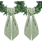 2pcs Green Buffalo Plaid Wreath Sash for Front Door Seersucker Wreath Satin Sash Burlap Garland Ribbon Accessories for Wreath Yard Doorway Indoor Outdoor Bridal Shower Home Decor,5.1 x 54.3 2pcs Green Buffalo Plaid Wreath Sash for Front Door Seersucker Wreath Satin Sash Burlap Garland Ribbon Accessories for Wreath Yard Doorway Indoor Outdoor Bridal Shower Home Decor,5.1 x 54.3
