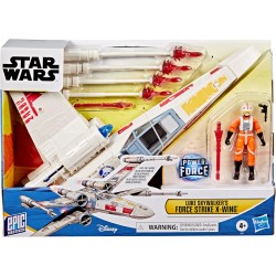 STAR WARS Epic World of Action Luke Skywalker's Force Strike X-Wing, 4-Inch Scale Action Figure & Vehicle, Toys for Boys & Girls Ages 4+