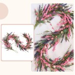 idyllic Purple Lavender Garland – 6ft Artificial Flower Vine for Summer Wreaths, Home Decor Wedding Parties Spring Garland for Indoor/Outdoor Use