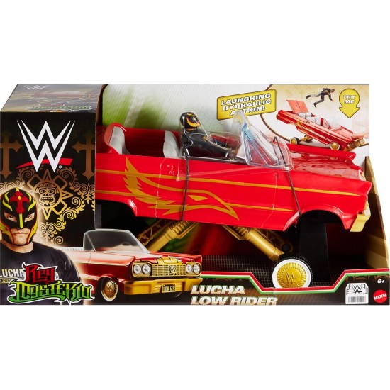 Mattel WWE Action Figure & Toy Vehicle Set, Rey Mysterio Main Event Figure & Lucha Low Rider Car with Launching Action & Hydraulics (Amazon Exclusive) Mattel WWE Action Figure & Toy Vehicle Set, Rey Mysterio Main Event Figure & Lucha Low Rider Car with Launching Action & Hydraulics (Amazon Exclusive)
