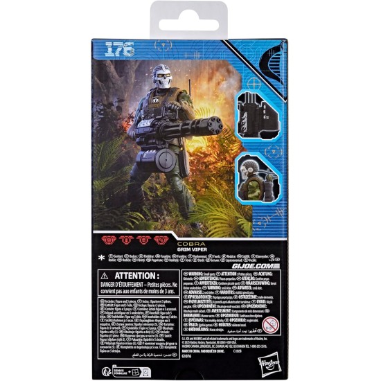 G.I. Joe Classified Series #176, Grim Viper, Collectible 6-Inch Action Figure with 5 Accessories