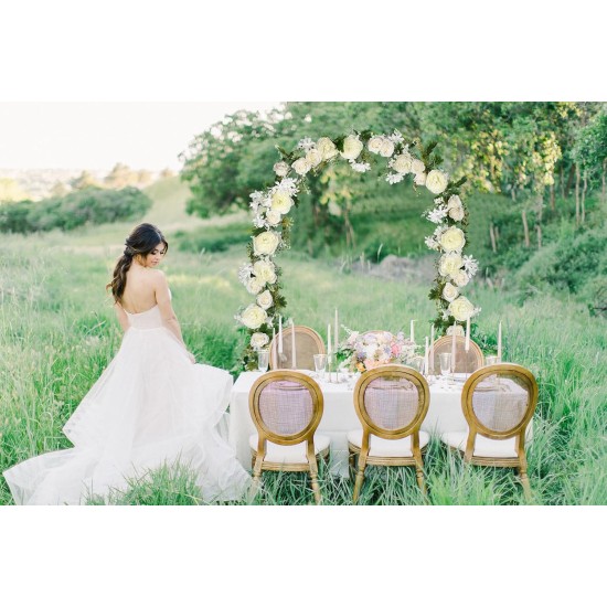 2 Pakc Artificial Peony Garland, 12ft Floral Greenery Garland with Mixed Peony Flowers and Green Leaves for Wedding Dining Table Home Party Decor (2, White)