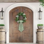 2pcs Green Buffalo Plaid Wreath Sash for Front Door Seersucker Wreath Satin Sash Burlap Garland Ribbon Accessories for Wreath Yard Doorway Indoor Outdoor Bridal Shower Home Decor,5.1 x 54.3 2pcs Green Buffalo Plaid Wreath Sash for Front Door Seersucker Wreath Satin Sash Burlap Garland Ribbon Accessories for Wreath Yard Doorway Indoor Outdoor Bridal Shower Home Decor,5.1 x 54.3