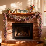 idyllic Purple Lavender Garland – 6ft Artificial Flower Vine for Summer Wreaths, Home Decor Wedding Parties Spring Garland for Indoor/Outdoor Use