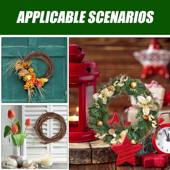 Homoyoyo 15 Feet Grapevine Twig Garland DIY Crafts Natural Twig Garland Wreaths Hanging Decor for Wedding Holiday Party Wall Door Home Christmas Decor