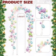 5.9 Feet Christmas Pastel Ball Garland Candy Christmas Ornament Shatterproof Xmas Party Decorations for Home Indoor Outdoor Xmas Tree Fireplace Wreath Decor(Pastel Style)