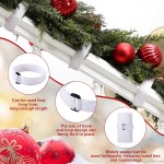 SATINIOR 50 Pcs 12inch Garland Ties Decorative Reusable and Flexible Banister Ties for Garland Wreath Light Banisters Home Stairways Railings Decoration(White)