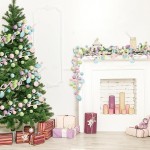 5.9 Feet Christmas Pastel Ball Garland Candy Christmas Ornament Shatterproof Xmas Party Decorations for Home Indoor Outdoor Xmas Tree Fireplace Wreath Decor(Pastel Style)