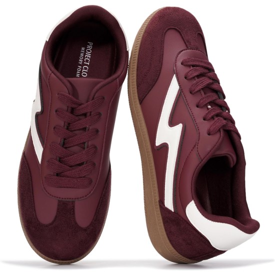 Project Cloud Fashion Sneakers for Women 2026 - Lace-Up Shoes Trendy Women Sneakers with Memory Foam Insole Women's Fashion Sneakers Non-Slip Womens Shoes (Irita)