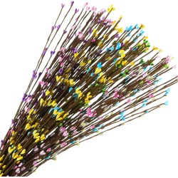 30 Pcs Easter Artificial Berry Garland Spring Pip Berry Sprays Pastel Picks Stems Floral Picks Stems for Easter Vase Filler Centerpieces Craft Wreath Making Home Decor (6 Colors)