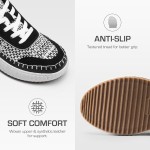 DREAM PAIRS Women Chunky City Tweed Comfortable Casual Platform Fashion Sneaker