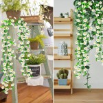 2 Pack Artificial Daisy Flowers Vine, 13.6 Ft Silky Artificial Garland with White Daisy and Vine Floral Garlands Decoration for Room Wall, Flower Themed Party, Wedding Supplies