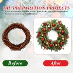 Homoyoyo 15 Feet Grapevine Twig Garland DIY Crafts Natural Twig Garland Wreaths Hanging Decor for Wedding Holiday Party Wall Door Home Christmas Decor