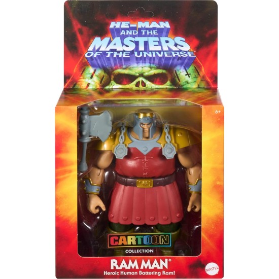 Masters of The Universe Origins Action Figure Deluxe Ram Man 200X Cartoon Collection, 5.5-inch 1980s TV Human Battering Hero, Detailed Design